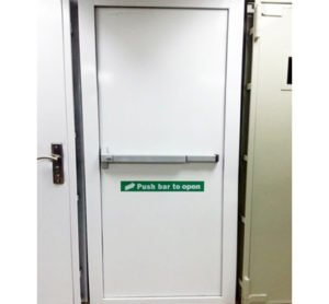 Fire door push bar