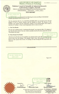 UL 10 C NFPA Door test report