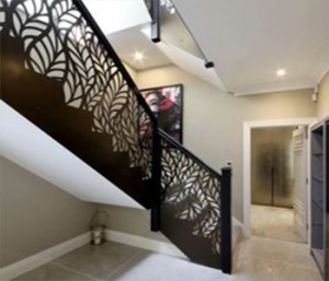 laser cut leaf staircase