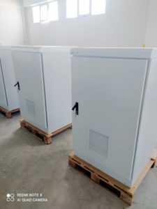 Steel Battery Cabinet White