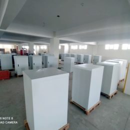 white battery cabinet