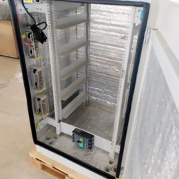 Stainless Battery Cabinets Open